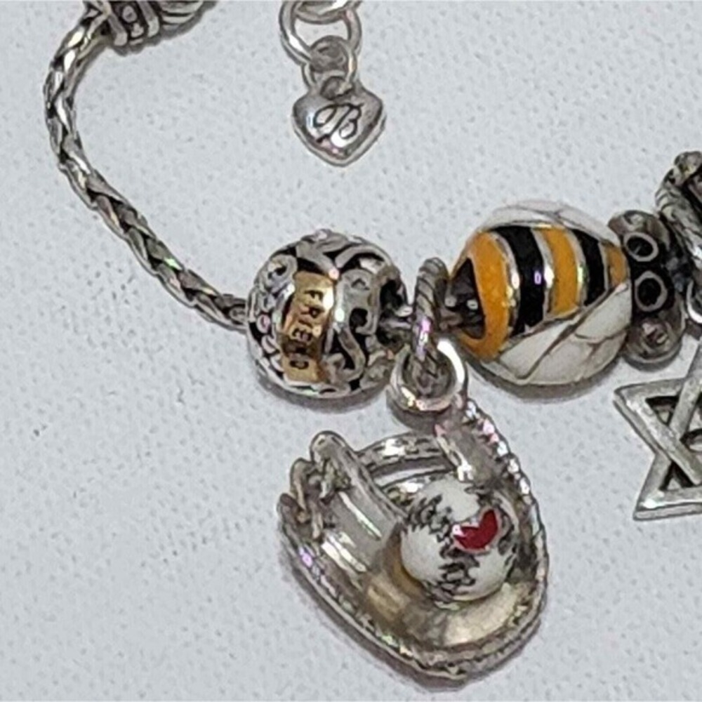 Brighton bumblebee, friends, mother, baby carriage, star of David charm bracelet - Picture 6 of 8